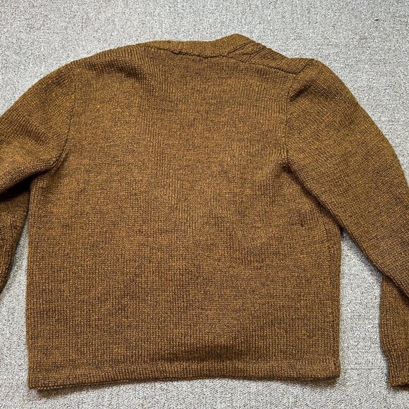 Handmade Brown Button Cable Knit Cardigan Sweater Est Womens Medium / Large - Picture 8 of 8